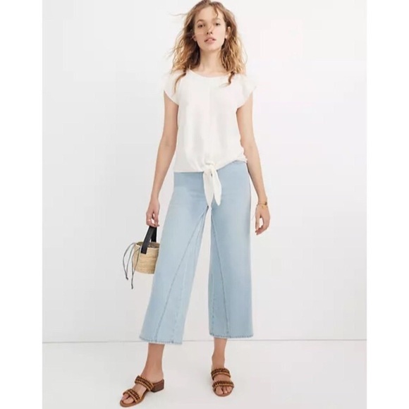 MADEWELL Tie-Front Marin Sweater Tee XXS - Picture 1 of 11